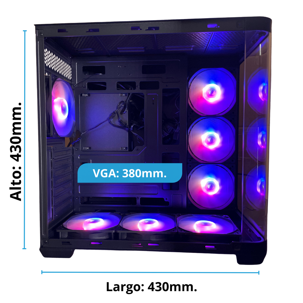 Gabinete Aconcawa Boris 6 coolers RGB ATX (GB-KIT006)