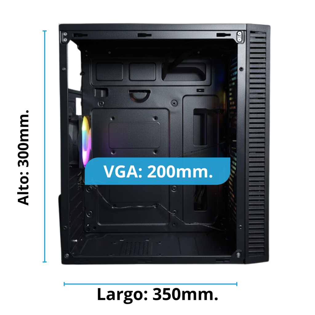 Gabinete Aconcawa Voltix v2 M-atx 3 coolers RGB (GB-KIT007)