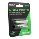 Blíster de 2 pilas AAA Noganet NP-AAAM 1.3B recargables 1300 mAh