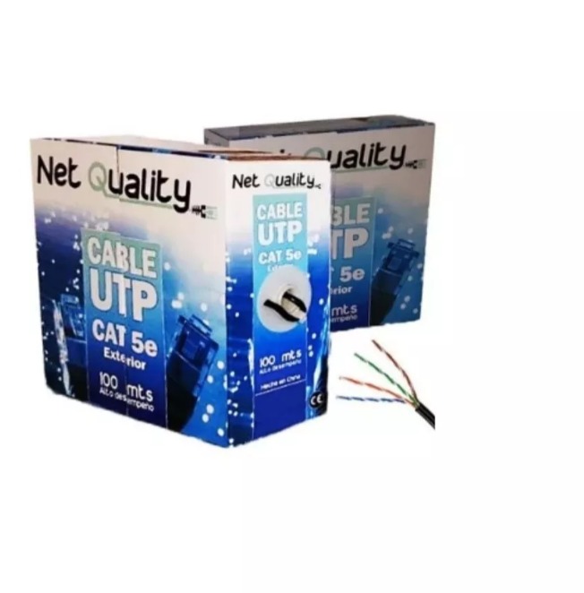 BOBINA NETQUALITY CABLE DE RED CAT 5E EXT 100M