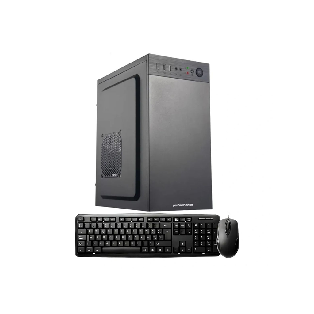 Gabinete Performance + Kit teclado y mouse X3 M-ATX black F500W (LP-ATX500-L903) (MATE 500W)
