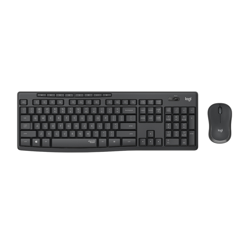 Teclado y Mouse LOGITECH MK295 SILENT WIRELESS 2.4 BLACK (920-009792)