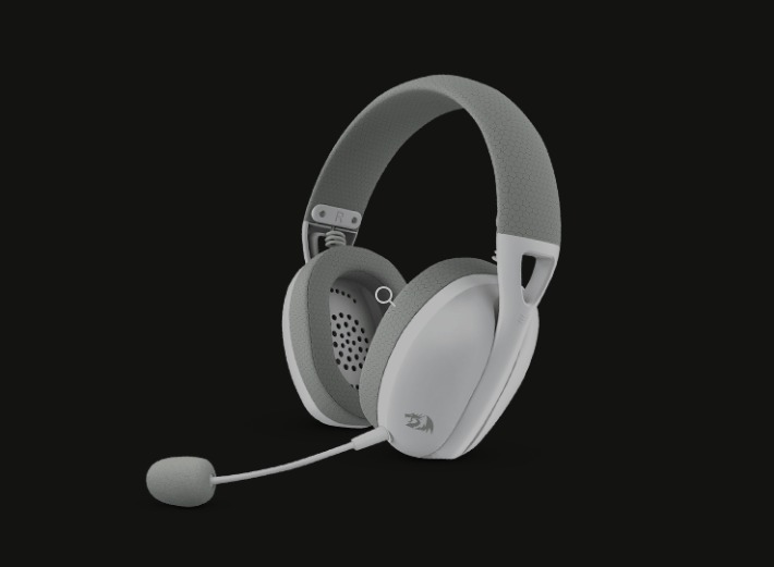 Auricular REDRAGON IRE PRO TRIPLE CONNECTION USB RECEIVER, BLUETOOTH AND USB CABLE WHITEGRAY (H848G) (6950376715401)