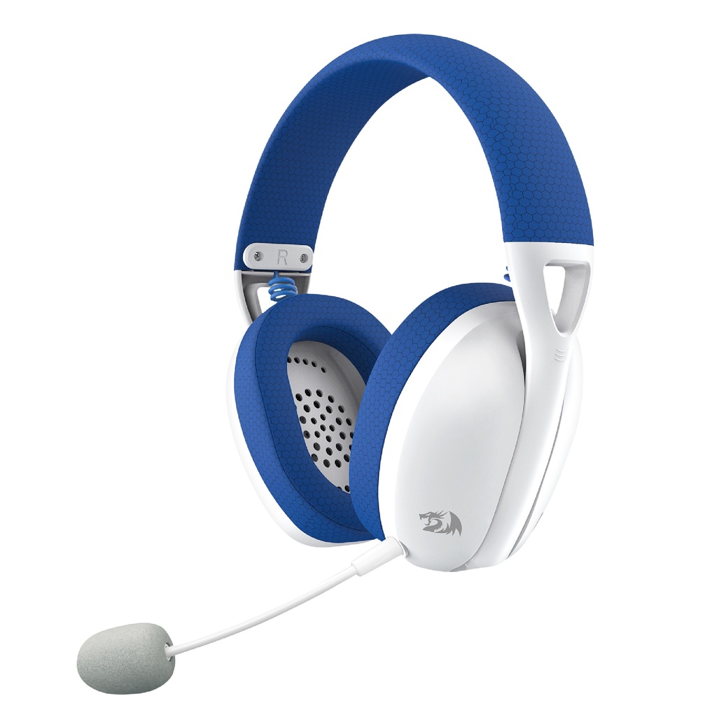 Auricular REDRAGON IRE PRO UTRA LIGHT WIRELESS-WIRE CONNECTION WHITE-BLUE (H848B) (6950376715395)