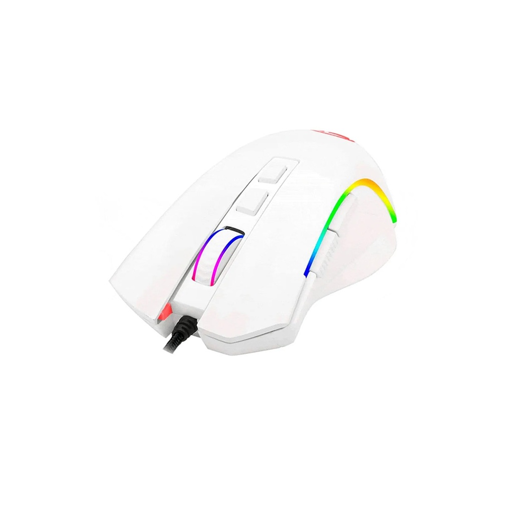 Mouses REDRAGON GRIFFIN 7200 DPI RGB 7 BOTONES BLANCO (M607W)-(6950376778369)