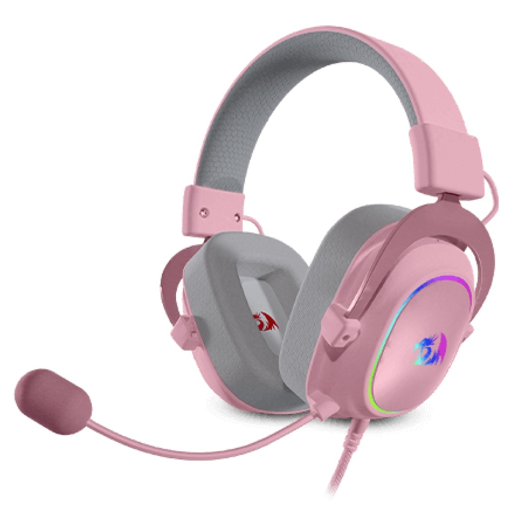 Auricular REDRAGON ZEUS X USB WIRE CONNECTION RGB PINK (H510P-RGB) (6950376708656)