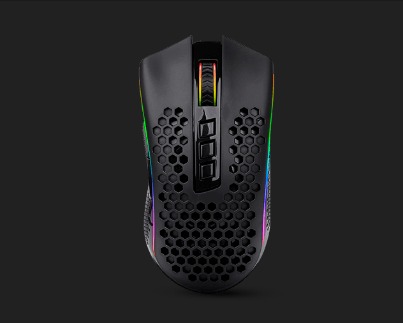 Mouses  REDRAGON M808-KS STORM PRO WIRED-WIRELESS DUAL MODE 16000 DPI 8 BOTONES BLACK (M808-KS)-(6950376781277)