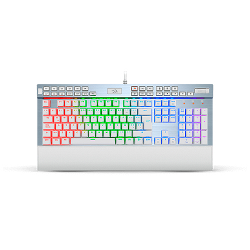 Teclado REDRAGON YAMA WHITE RGB WIRED USB MECANICO SWITCH VIOLET LATINO (K550W-RGB-1) (6950376751447)