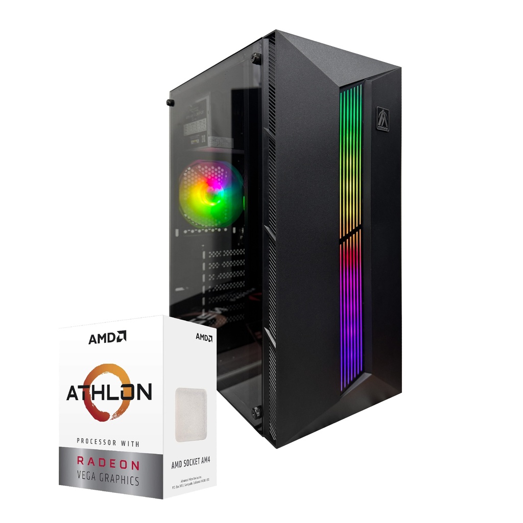 PC ARMADA ATHLON 3000 8GB 240GB GABINETE RGB 600W WIFI