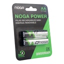 Blíster de 2 pilas AA Noganet NP-AAM 2.9B recargables 2900mAh