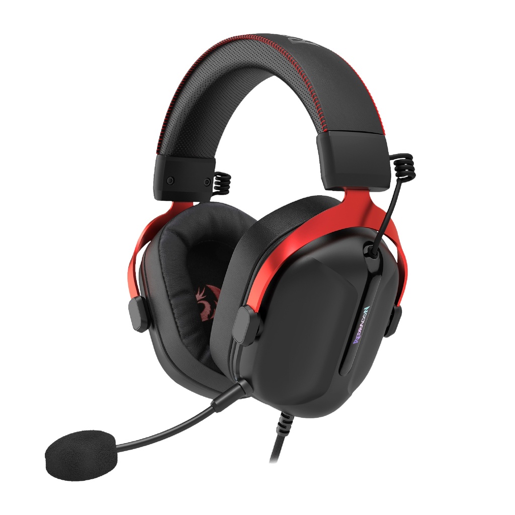 Auricular REDRAGON CYBILL GAMING CONNECTION WIRE BLACK-RED (H312) (6950376721747)
