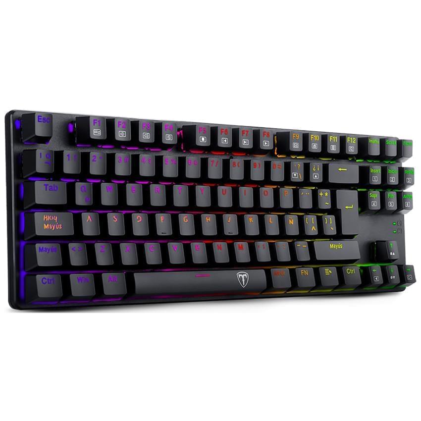 Teclado T DAGGER BORA BLACK TIPO RGB MECANICO SWITCH DUST-PROOF RED LATINO (T-TGK313-RD) (6950376708472)