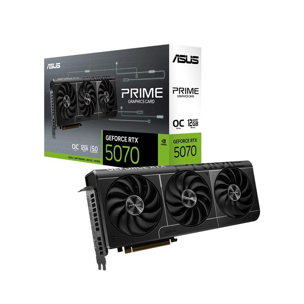 PLACA DE VIDEO ASUS NVIDIA GFORCE PRIME RTX 5070 12GB GDDR7 OC EDITION (PRIME-RTX5070-O12G)