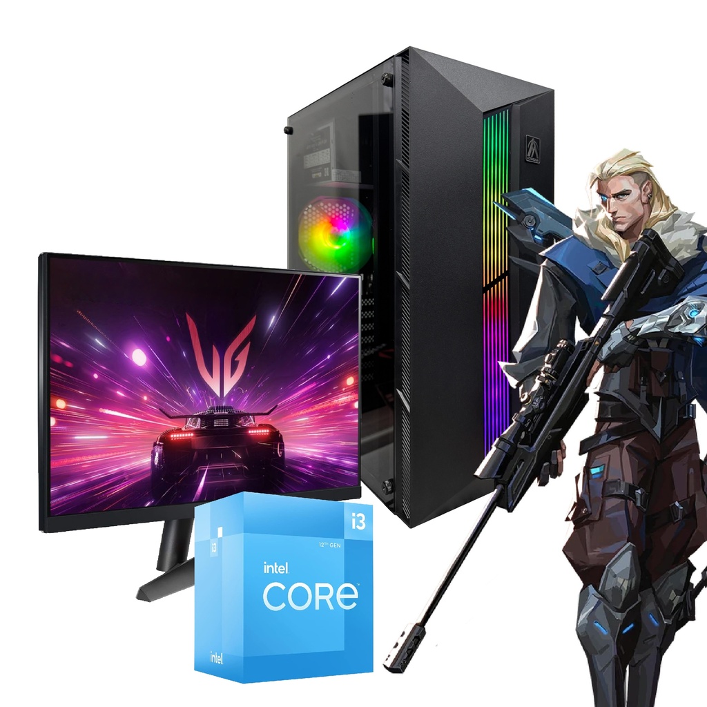 PC INTEL i3 12100 8GB 240GB MONI 19 WIFI RGB