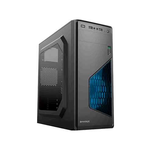 GABINETE MAGNUMTECH NEGRO FAN FRGB 120MM X1 VENTANA LATERAL TRANSPARENTE (MT-436B)