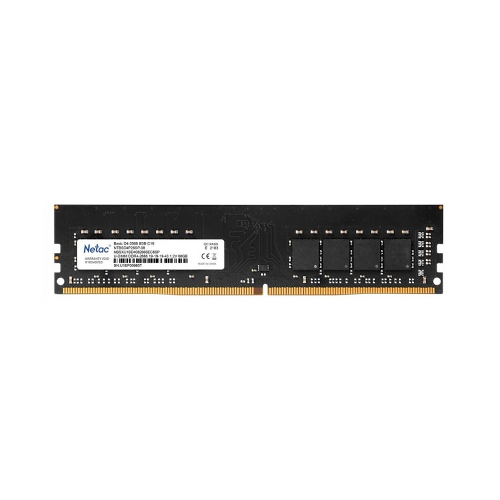 MEMORIA DDR4 8192MB 8GB NETAC BASIC 3200MHZ BLISTER (NTBSD4P32SP-08)