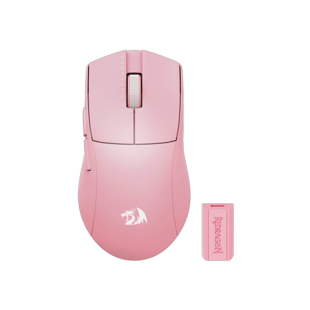 Mouses REDRAGON M916P KING PRO 4K CONNECTIVITY WIRE-WIRELESS 26000 DPI 5 BOTONES ROSA (M916P-PRO-4K)-(6950376722133)