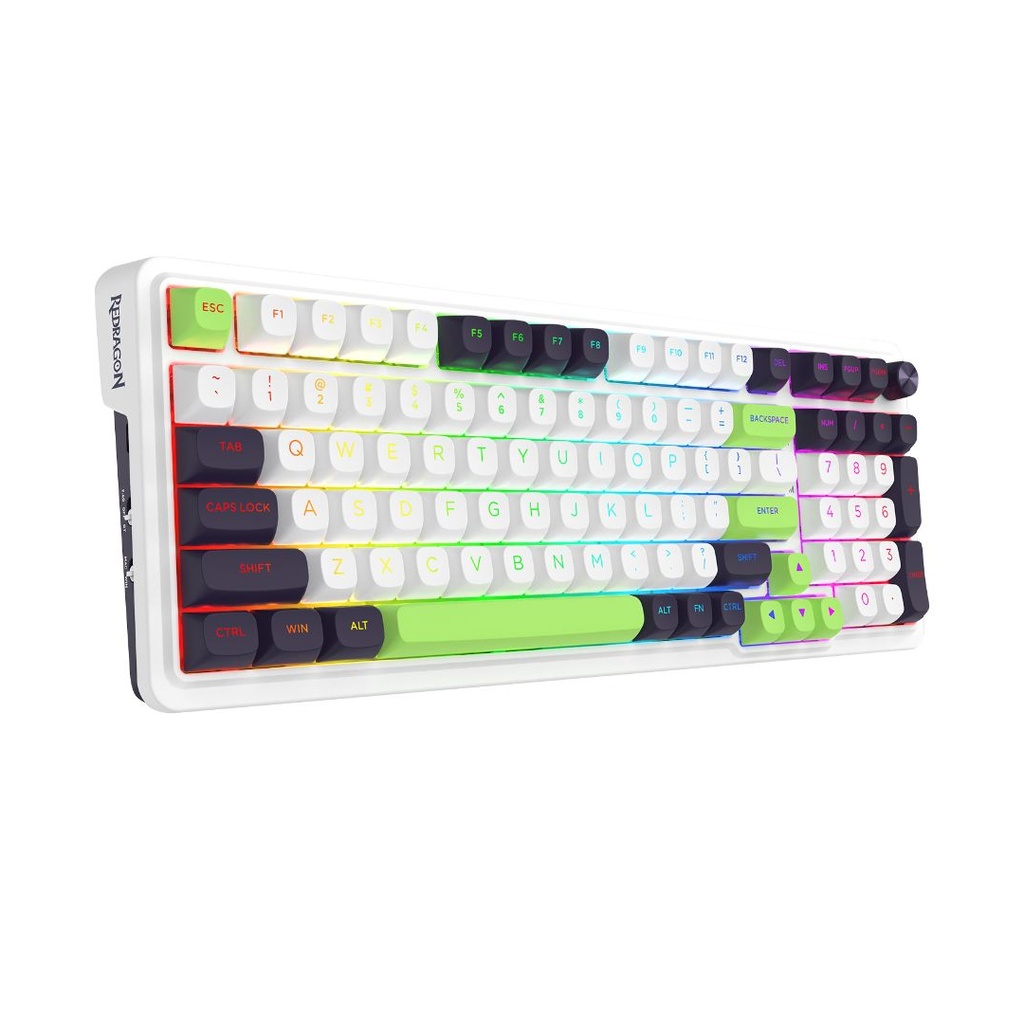 Teclado REDRAGON EISA MAX TIPO USB WIRE-WIRELESS RGB MECANICO INGLES SWITCH MINT MAMBO (K686WBG-RGB-MAX) (6950376725097)