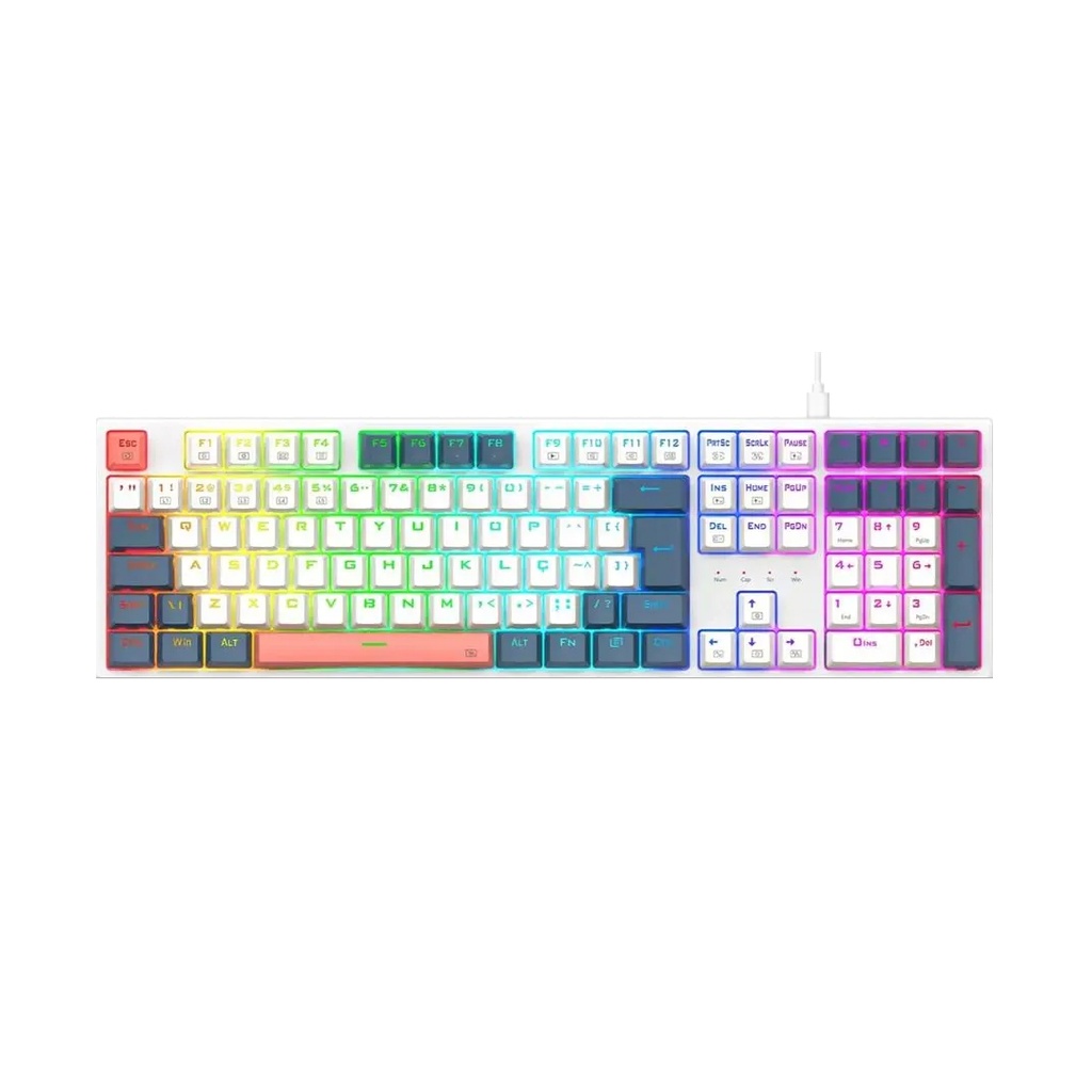 Teclado REDRAGON TRUNDLE CONNECTION USB RGB MECANICO LATINO SWITCH DUST-PROOF RED (K668WBO-RGB) (6950376727800)