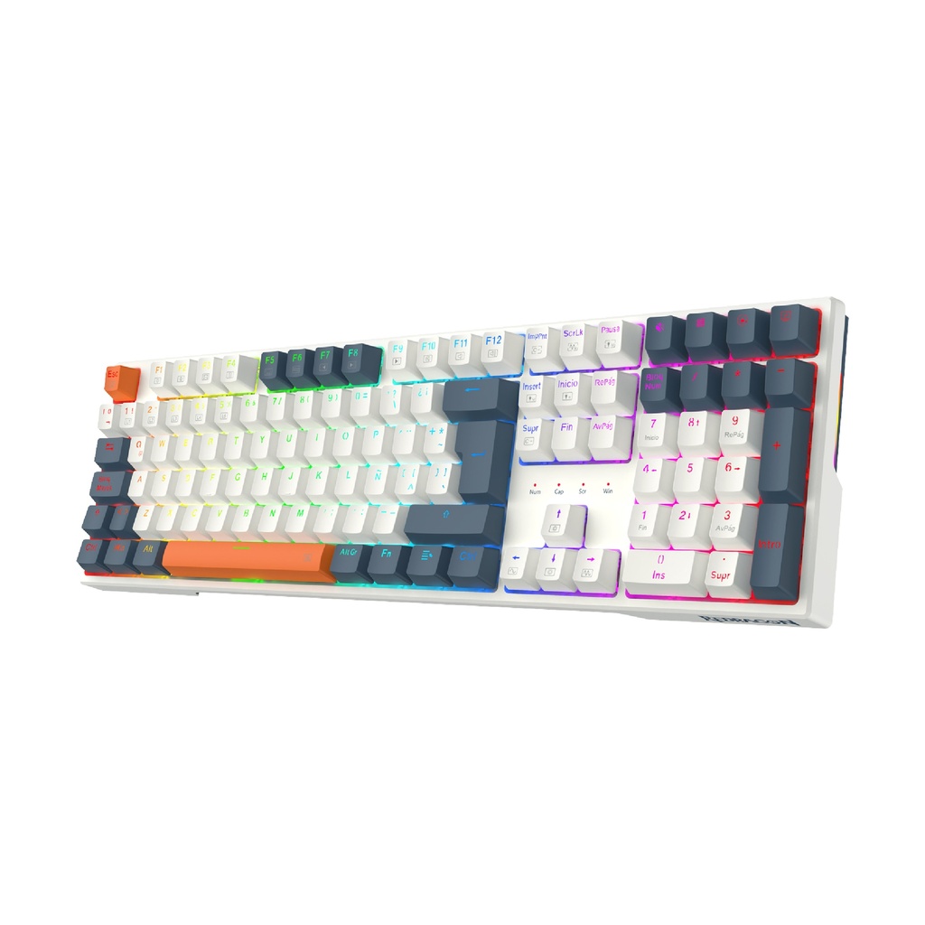 Teclado REDRAGON TRUNDLE CONNECTION WIRED USB RGB MECANICO LATINO SWITCH DUST-PROOF RED (K668WBO-RGB) (6950376727800)