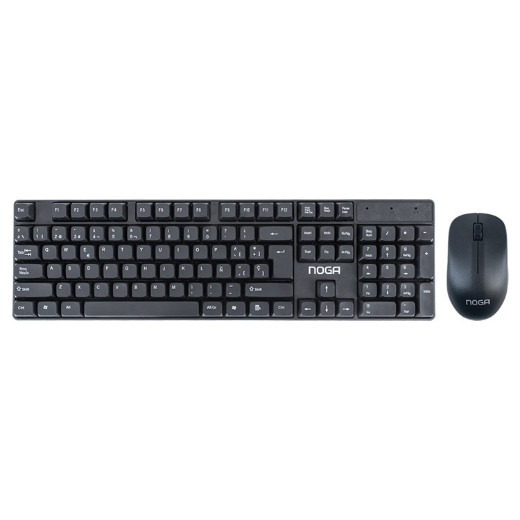 Teclado Y Mouse NOGANET NEGRO INALAMBRICO RECEPTOR USB 2.4G COMBO (S5550)