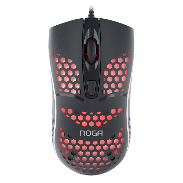 Mouse NOGANET USB STORMER NEGRO RGB 4 BOTONES 1600 DPI (ST-855)