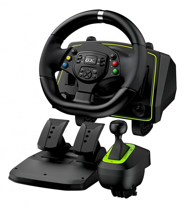 GENIUS GX SPEEDMASTER X2 VOLANTE - PEDALES - CAJA CAMBIO PS3 PS4 XBOX X ONE 360 Y PC (SPEEDMASTER X2)