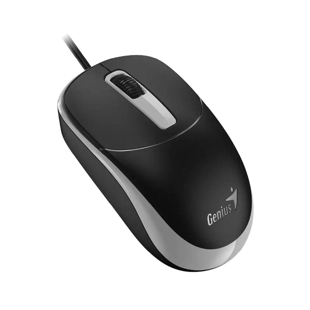 MOUSES GENIUS USB A BLACK GREY OPTICAL (DX-123)