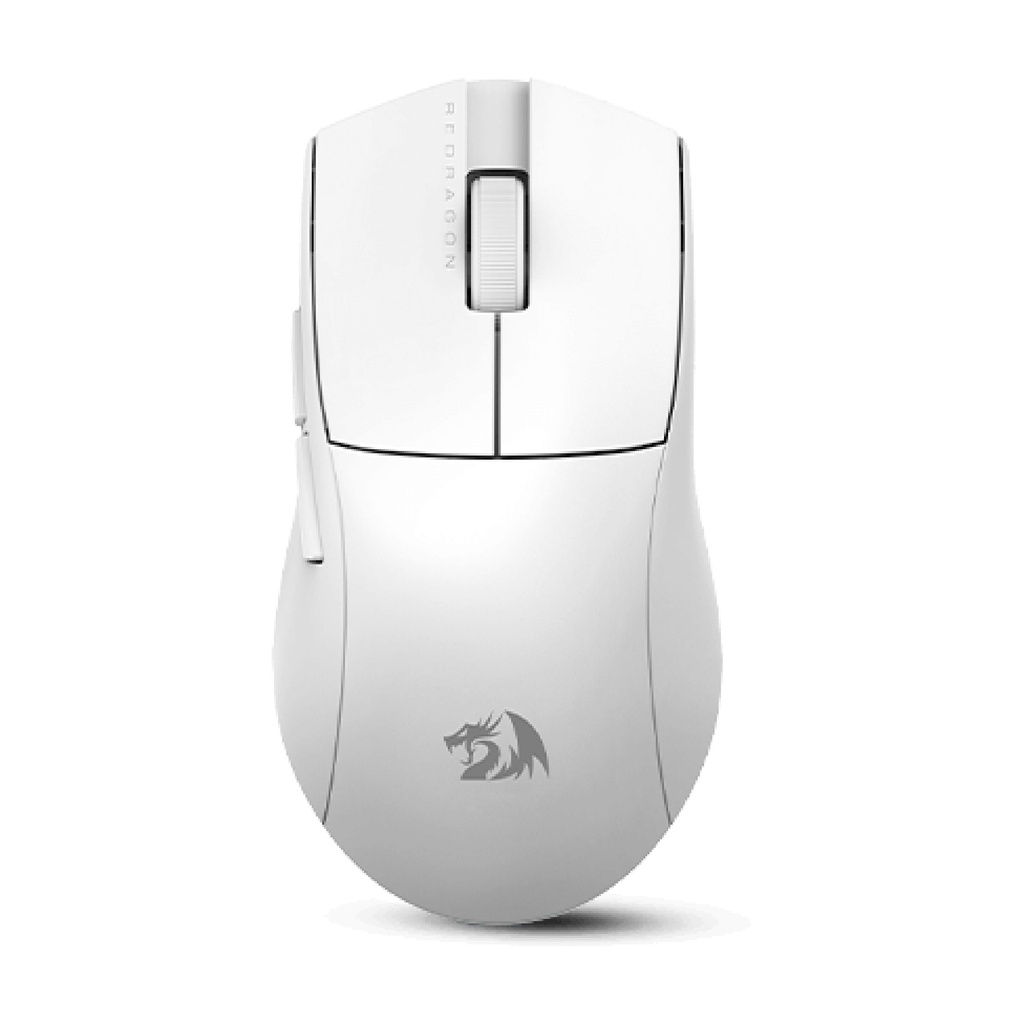MOUSE REDRAGON KING PRO 4K BLANCO CONNECTION USB WIRE TIPO C-WIRELESS 2.4GHZ AND BLUETOOTH RGB 5 BOTONES 26000 DPI (M916W-PRO-4K) (6950376722126)