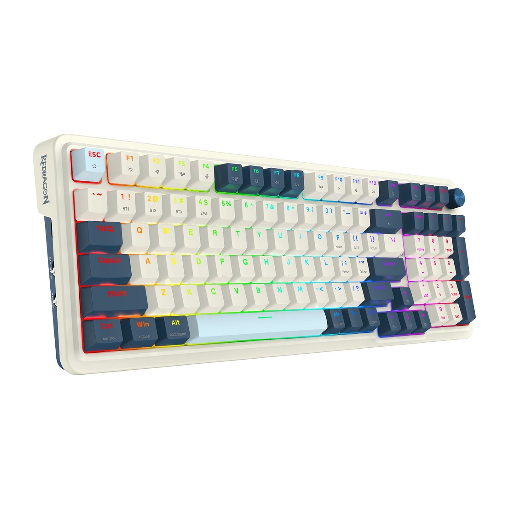 Teclado REDRAGON EISA PRO TIPO USB WIRE-WIRELESS 2.4-BLUETOOTH RGB MECANICO INGLES SWITCH RED (K686WB-RGB-PRO) (6950376730305)