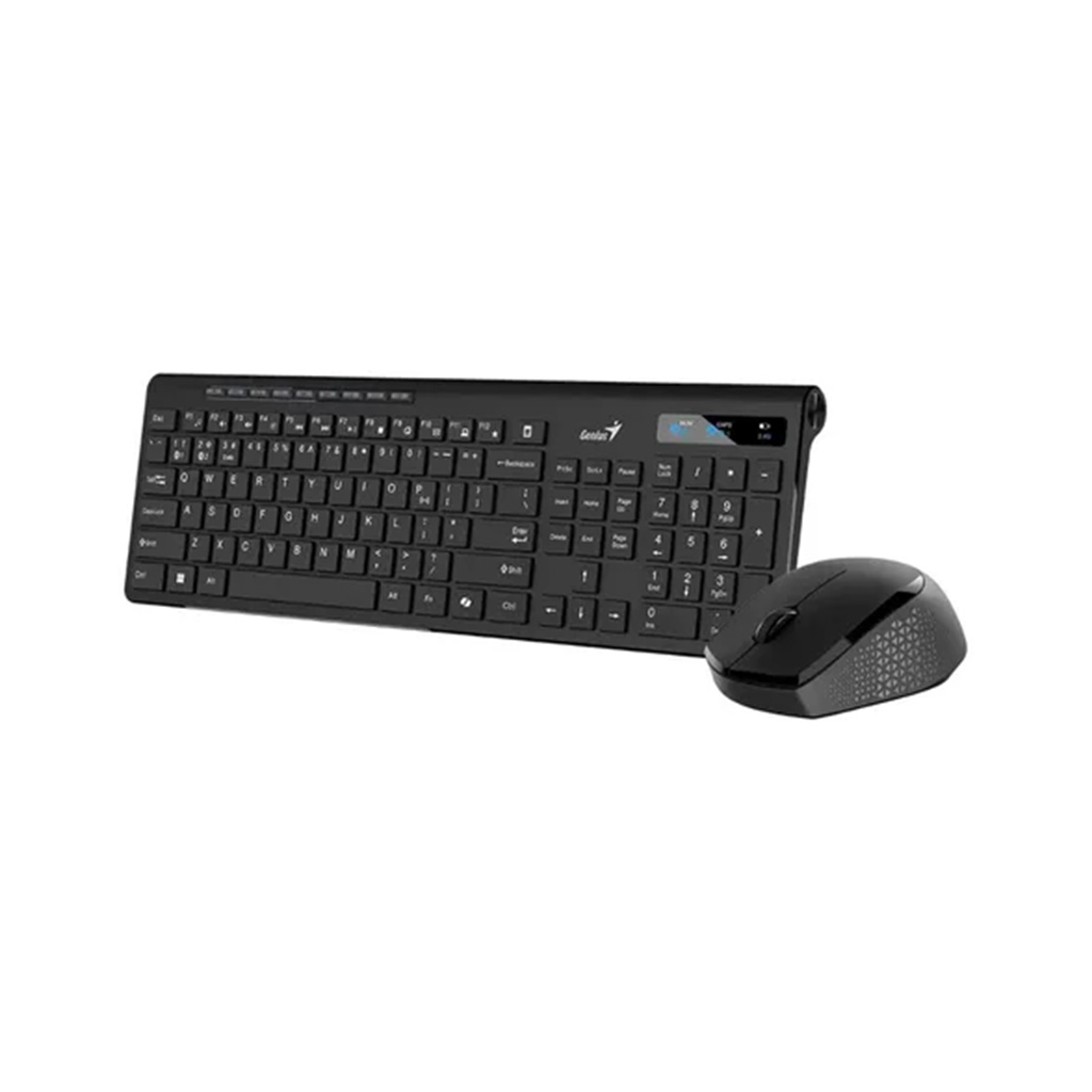 TECLADO Y MOUSE GENIUS WIRELESS 2.4GHZ AND BLUETOOTH BLACK SLIMSTAR 8230 COPILOT KEY IA (SLIMSTAR IA 8230 BLACK)
