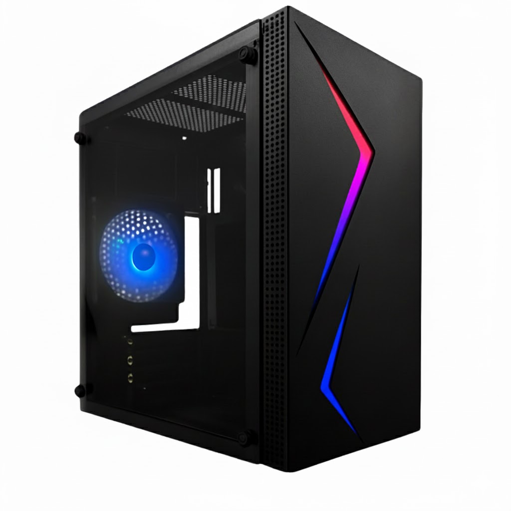 GABINETE ACONCAWA VOLTIX 1 COOLER FAN ARGB MICRO ATX (ACW-2712R) SIN FUENTE