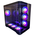 Gabinete Aconcawa Boris con frente curvo 7 coolers RGB Atx (GB-KIT006SF)