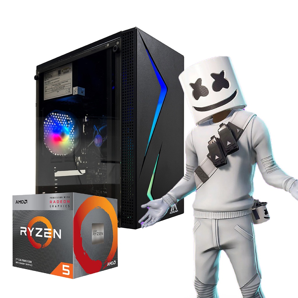 Pc AMD RYZEN 5 3400G 32GB 960GB RGB VOLTIX