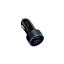 NETMAK CARGADOR P/AUTO QC 3.0+DISPLAY DIGITAL+DOBLE USB 2.0  (NM-UCC8)