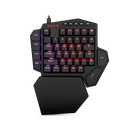 Teclado REDRAGON K585 DITI TECLADO UNA MANO BLACK TIPO RGB SWICH BROWN MECANICO (K585RGB) (6950376705808)