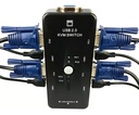 NETMAK SWITCH KVM VGAX4 (H) + USB TIPO B X4 + USB TIPO A X3 + PLUG VGA (NM-KVM4)
