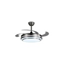 ELECTRODOMESTICO KANJI HOME VENTILADOR DE TECHO CON ASPAS RETRACTILES Y TRANSPARENTES-6 VELOCIDADES-CONTROL REMOTO-C/TIMER-COLOR GRIS (KJH-CFMB001SL)
