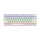 Teclado T DAGGER ARENA WHITE TIPO LED MECANICO SWITCH DUST-PROOF BROWN LATINO (T-TGK321W-BR) (6950376713681)